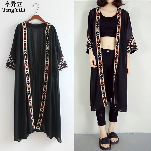 maxi chiffon kimono