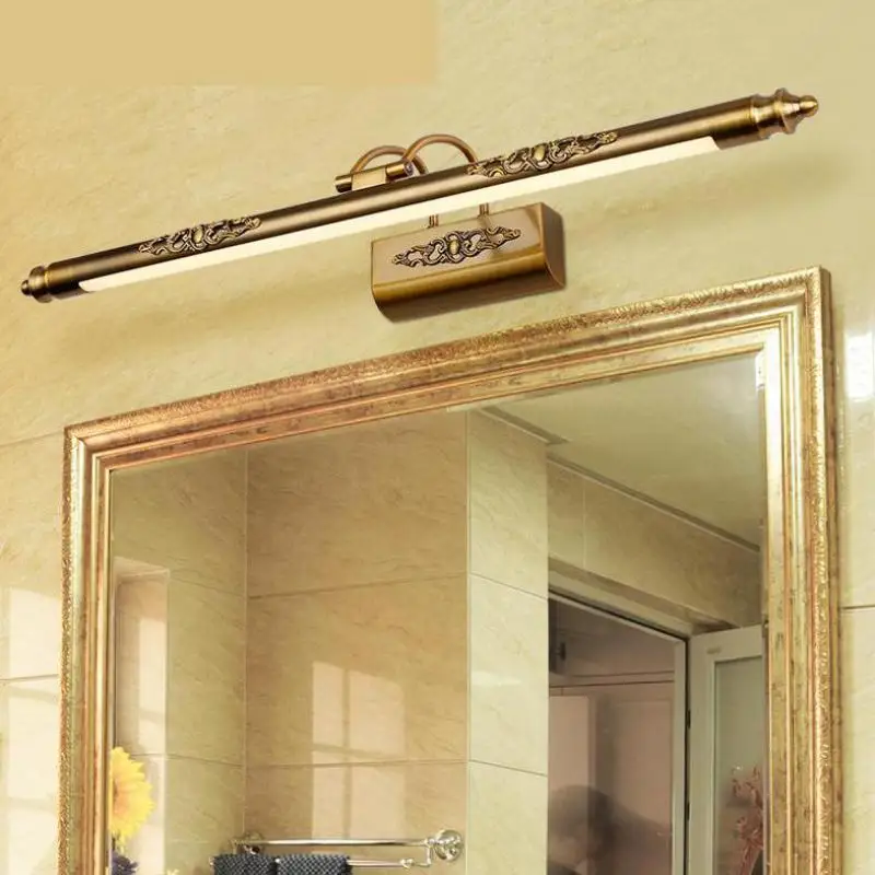 

American Style Mirror Headlights Led Retro Bathroom Moistureproof Rust-proof Mirror Cabinet Lamp 50/70/90 cm 90-265v 1270