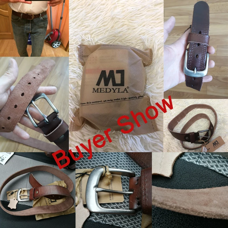 Cena MEDYLA włoski pas ze skóry bydlęcej Vintage Cowboys pełne ziarno oryginalna skóra miękka kawa luksusowy projektant paski wysokiej jakości pasek