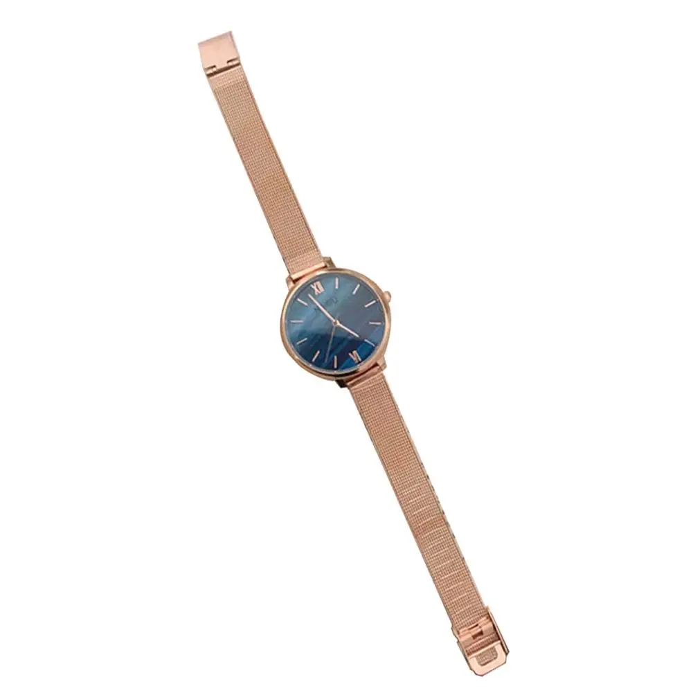 

Bluelans Fashion Women Big Round Dial Alloy Mesh Strap Quartz Analog Wrist Watch Decor