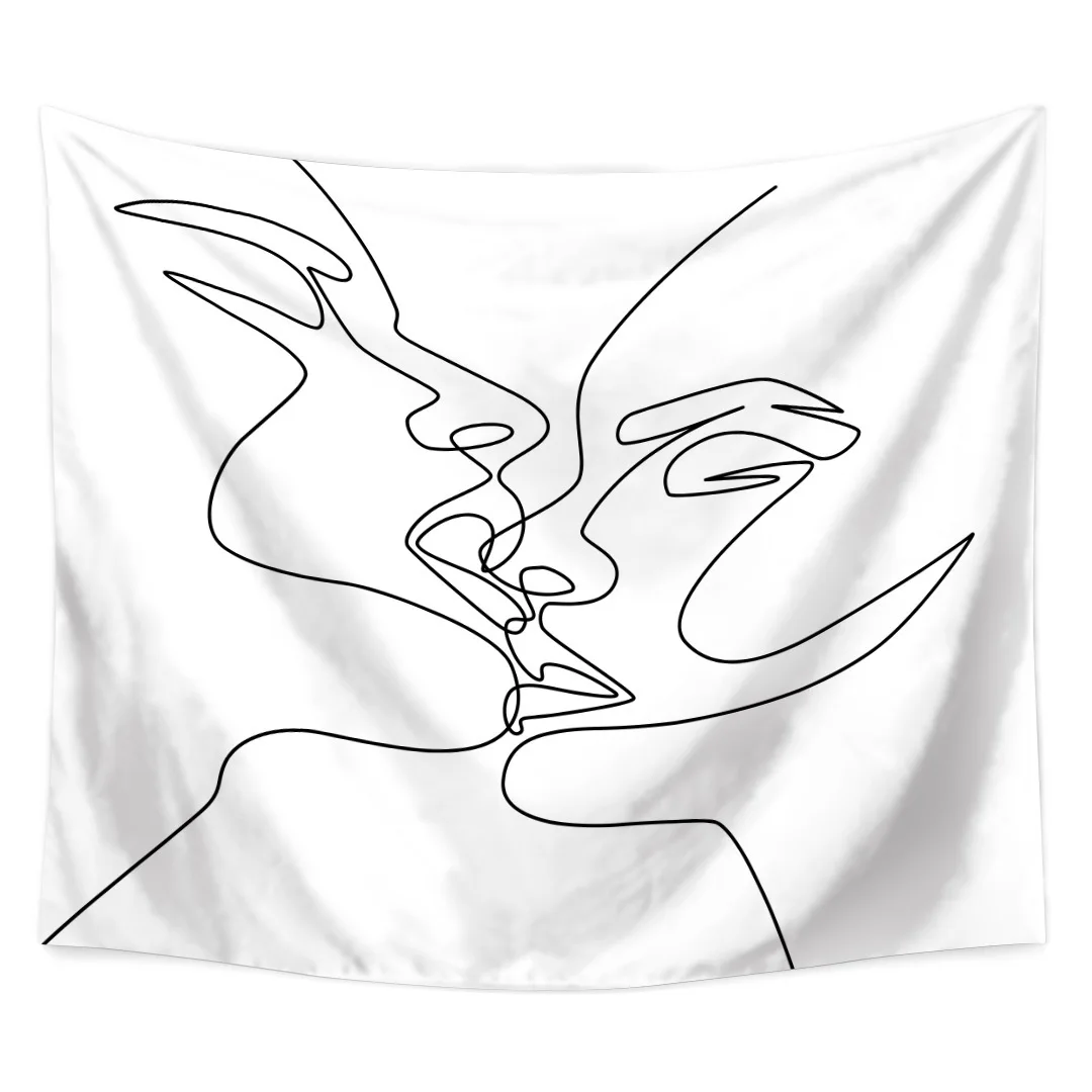3d линия рисования абстрактная МАНДАЛА ГОБЕЛЕН настенный хиппи бохо Декор поцелуй психоделический настенный гобелен из ткани рисунок художественный гобелен - Цвет: gt1256 - 2