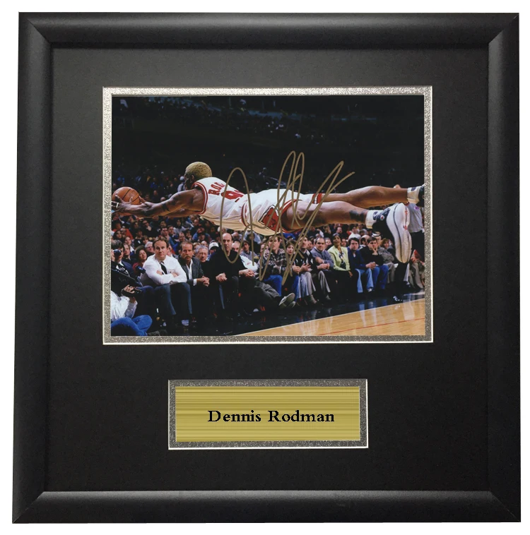 

Memorabilia Denis Rodman come with SA COA autographed signed Photo Framed