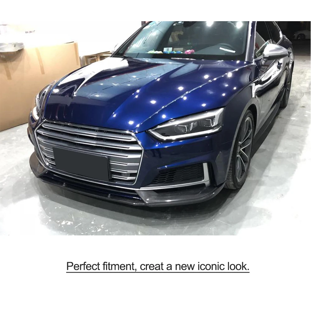 Передний бампер спойлер для Audi A5 Sline S5 S5 Sportback углерода волоконный фартук для губ обвес спойлер сплиттеры