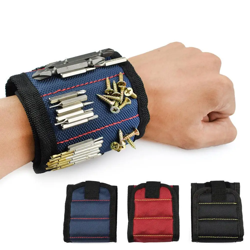 

Magic Tape Magnetic Wristband Bag Screws Nails Drill Bits Holder Repair Tool