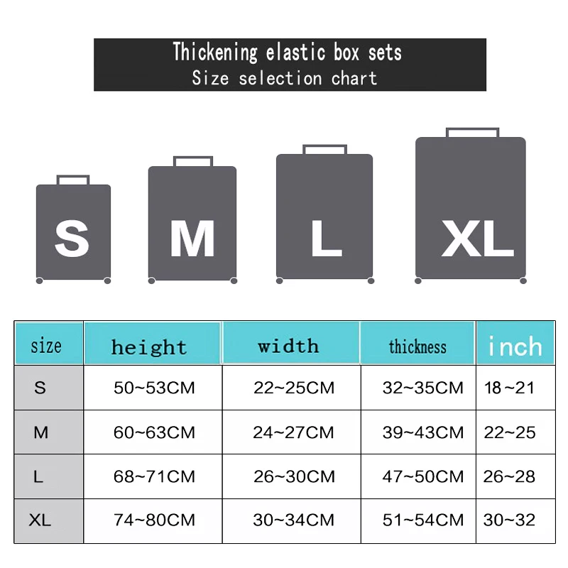 Дорожный эластичный Чехол для багажа, модный защитный чехол, чехол на колесиках, Чехол для багажа, пылезащитный чехол для 18-32 дюймов