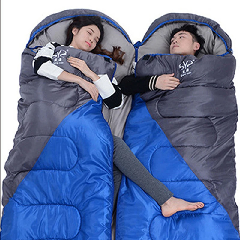 Sacos de dormir dobles para adultos, sacos de dormir de 1,3 kg para acampar  al aire libre, para primavera y verano|Sacos de dormir| - AliExpress