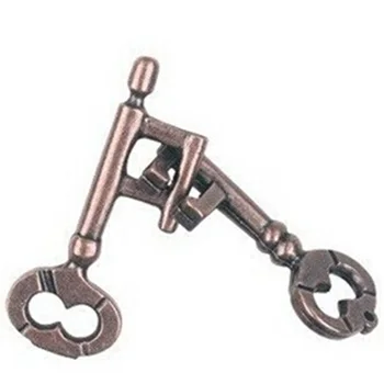 High Quality Intelligent Lock Toy Brain Tester Development Alloy Key Ring Puzzle Game Children’s Kid IQ Thinking Test Key Puzzle