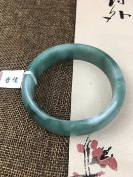 

Zheru Jewelry Pure Natural Jadeite Bracelet Natural Elegance Dark Blue + White 54-62mm Female Gifts A ClassNational Certificate
