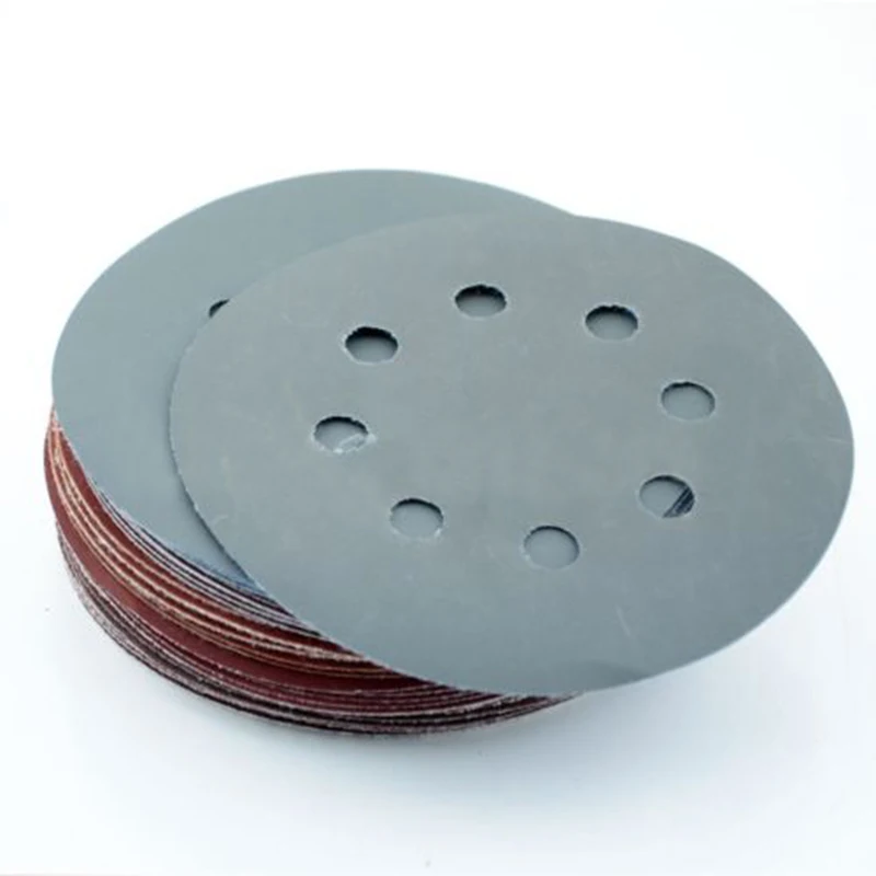 30pcs 5`` Inch Sandpaper Sanding Disc Round Alumina Sandpapers For Grinding Polishing Mixed 60/180/320/600/800/1500 Grit Mayitr