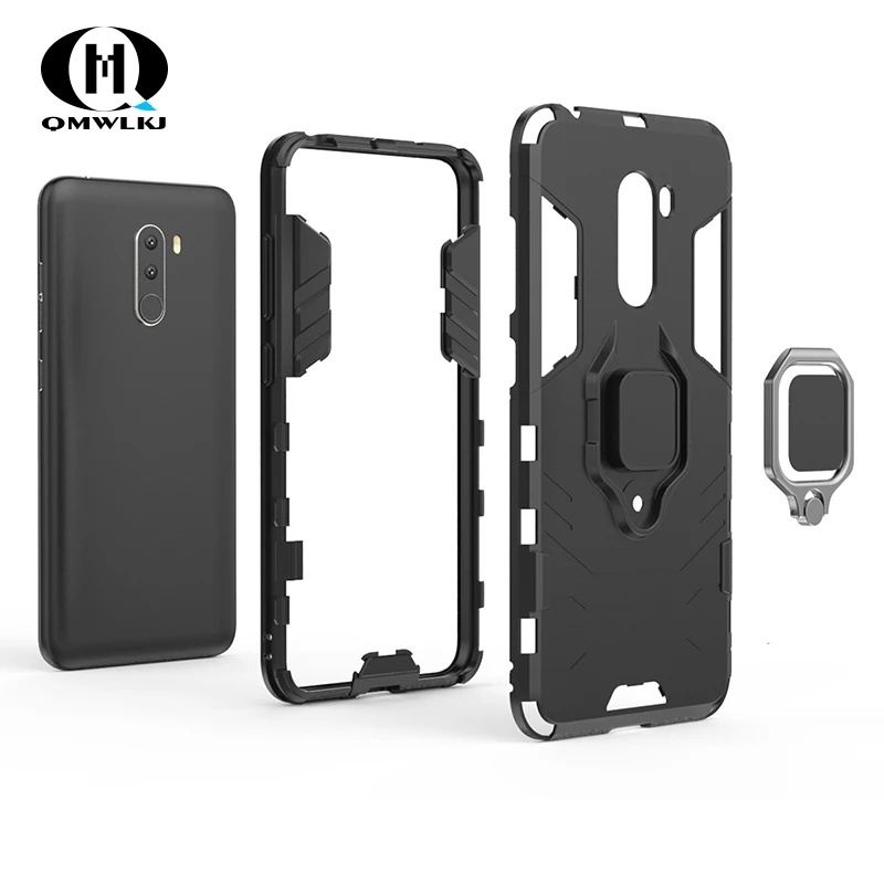 

For Xiaomi Pocophone F1 Car Ring Mobile Phone Case For Xiaomi F1 Ring Mobile Phone Shell Accessories Drop Protection Covers