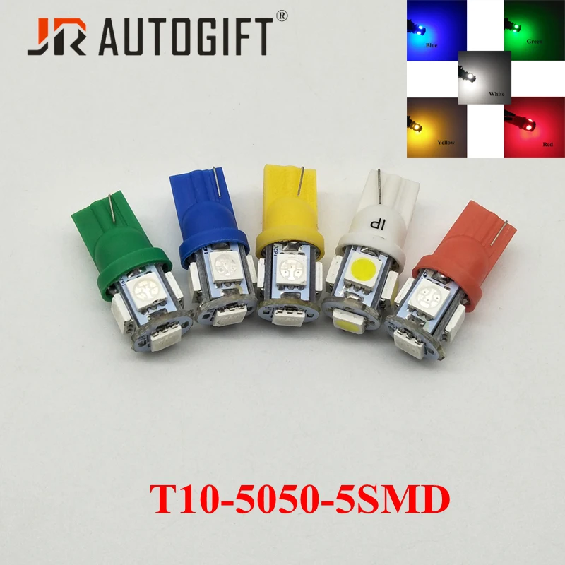 Авто-Стайлинг 100 шт./лот Авто T10 5050 5smd W5W 12V 24V Клин дверь парковочная лампа светильник Автомобильный светодиодный купол с фестонами C5W номерного знака светильник