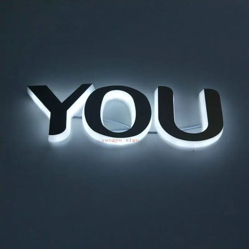 Пользовательские 3D бизнес вывески Логотип Открытый акриловый с подсветкой led алфавитные буквы