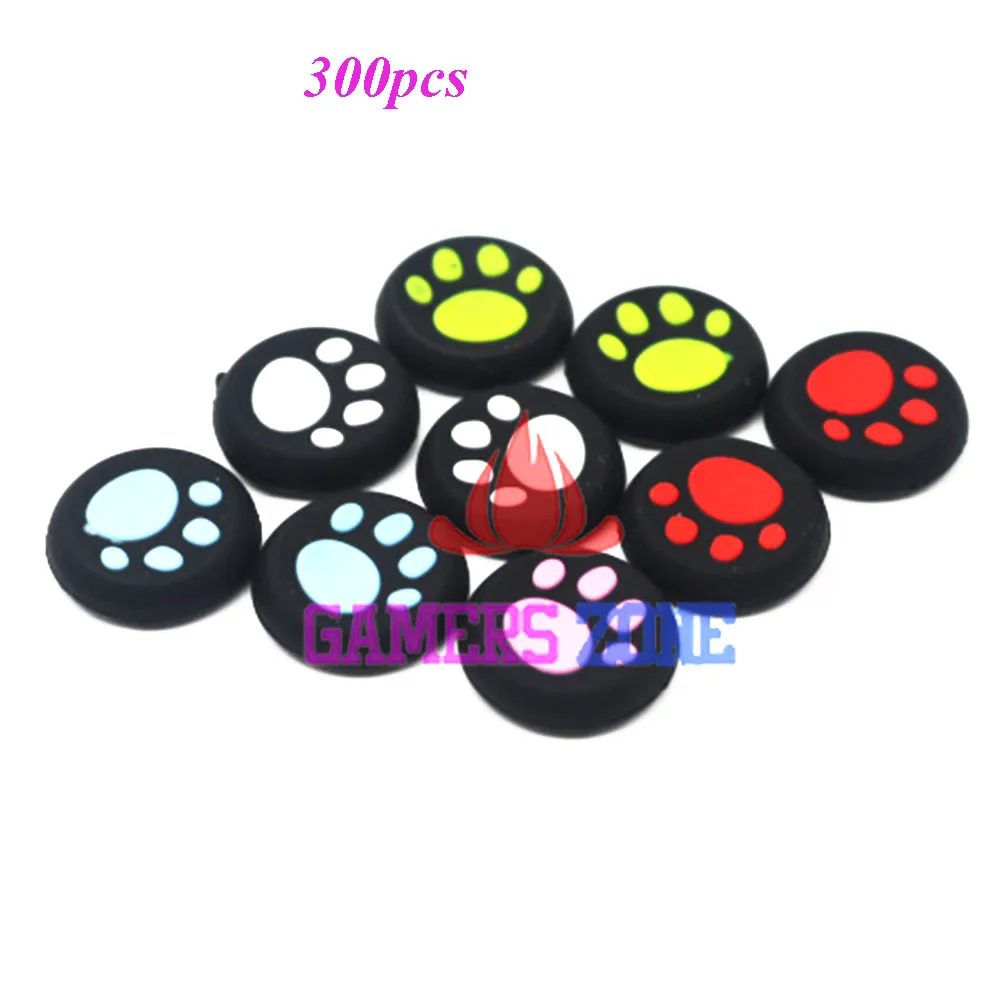 

300pcs Cat Paw Thumbstick Joystick Silicone Grip Caps for PS4 PS3 Xbox 360 One Controller