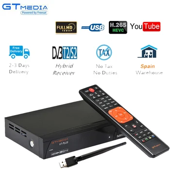 

GTmedia V7 Plus Combo dvb-t2 dvb-s2 Satellite Receiver Suport H.265 PowerVu Biss Key Ccam Newam Youtube USB Wifi 1080P full HD