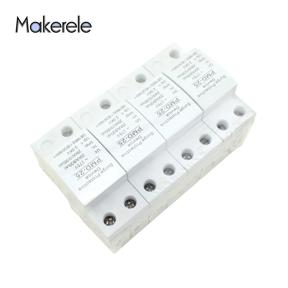 Устройство защиты от перенапряжений для молниезащиты 4P 25KA 275V пластиковый дом защитный низковольтный молниеотвод