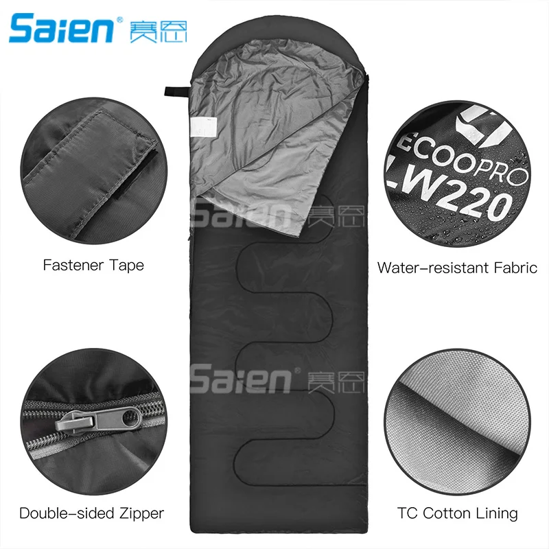 Lightweight Single Sleeping Bag – Warm and Water Resistant, Perfect for Indoor Use or Outdoor Camping, Hiking, Fishing& Travell