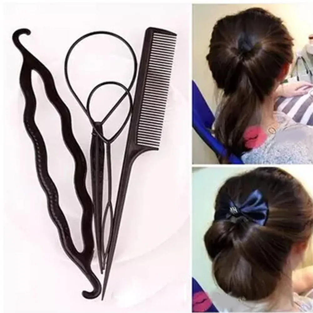Hair Tool 4pcs Ponytail Creator Plastic Loop Styling Tools Pony Tail Clip Hair Braid Maker Styling Tool Fashion Salon X4 0.5 20 Hair Tool 4pcs Ponytail Creator Plastic Loop Styling Tools Pony Tail Clip Hair Braid Maker Styling Tool Fashion Salon X4 0.5 20