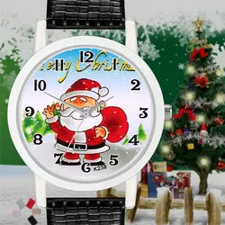 Кварцевые наручные часы 2019 прекрасный Рождественский подарок Для женщин девочек Рождественский Снеговик сказочной смотреть мультфильм