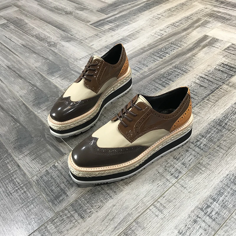 

New genuine leather shoes women chaussures femmes de luxe de marque oxford shoes for women