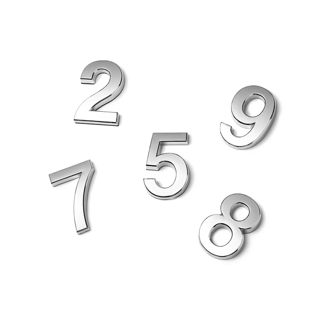 1 шт. Серебряный номер Современная табличка номер дом отель дверь адрес ...