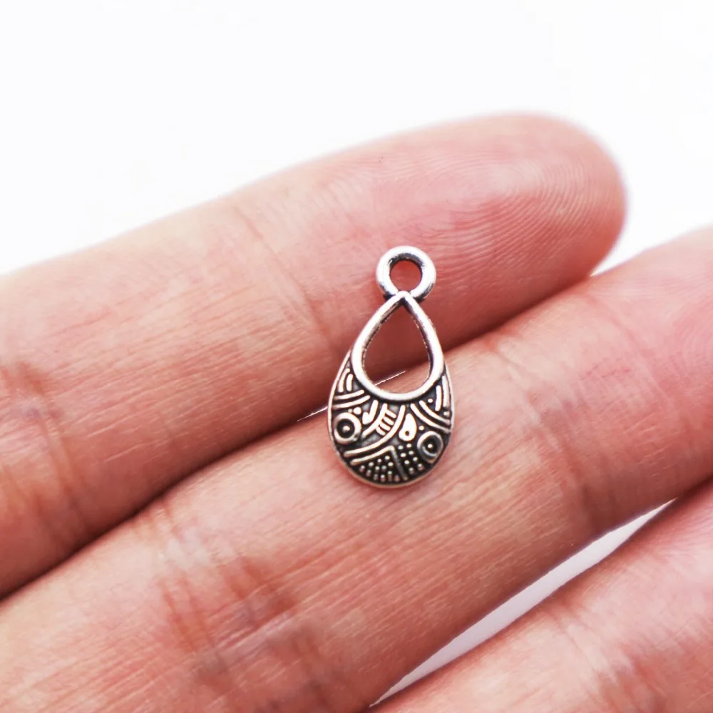 

60pcs Tibetan Silver charms Plated baby Charms baby pendant for Jewelry Making Accessories DIY 17*9*2mm