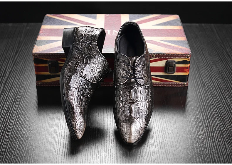 Mens Oxfords Shoe Formal Casual Shoes Men Size 46 Oxfords Pu Leather Emboss Crocodile Men Casual Shoes Leather Lace Brogues Shoe (12)