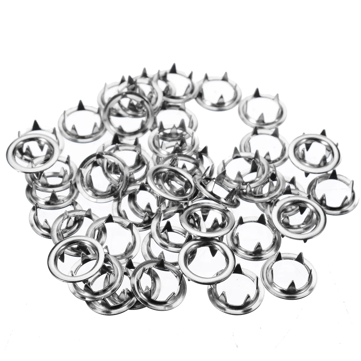 

100Pcs 9.5mm Metal Prong Rings Press Studs Snap Fasteners+Hand Press Plier for Dummy Clips Bandana Bibs Baby Clothing DIY Tool