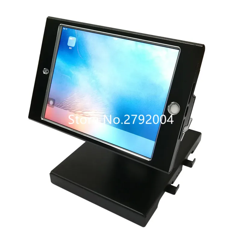 Plana de Liga de Alumínio Giratória do Hotel Ipad contra Anti-roubo Bracke para Ipad Parede Graus Recepção Ordem Suporte 360 3 360 graus giratória do hotel recepção ordem