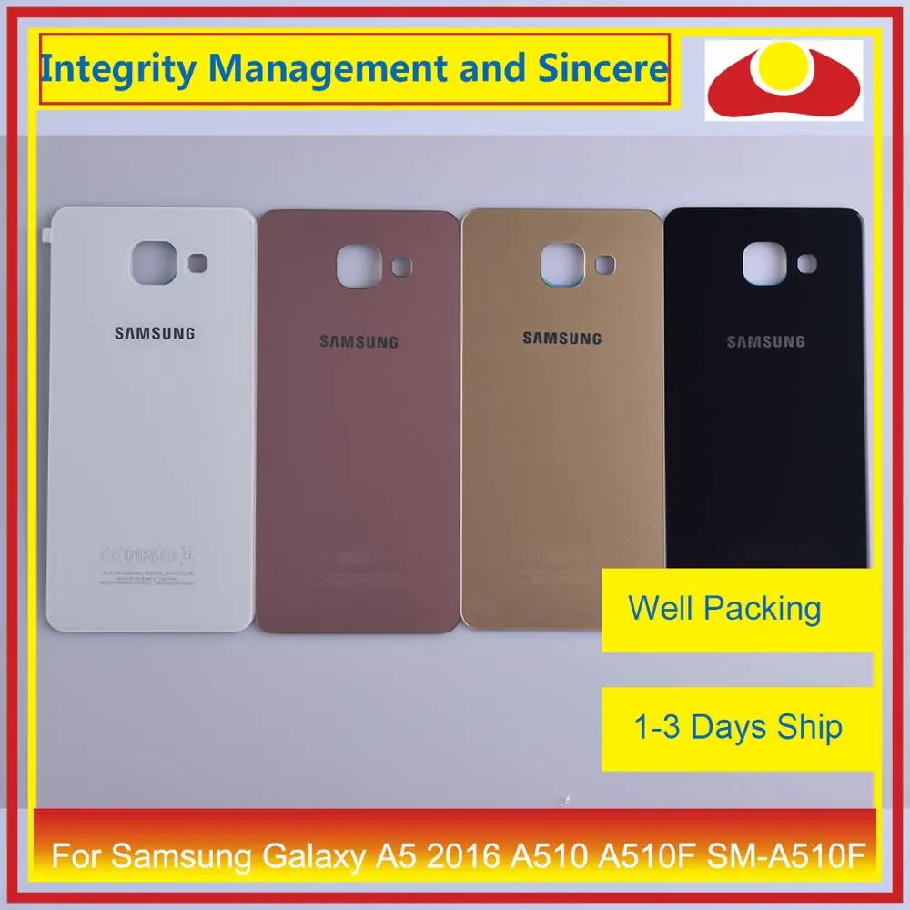 10 шт./лот для Samsung Galaxy A5 A510 A510F SM-A510F корпус батарея Дверь задняя крышка корпус