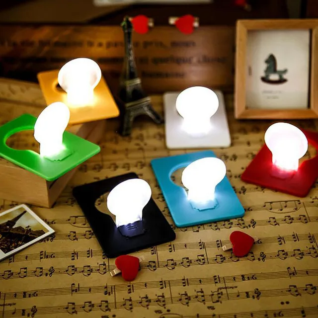 Christmas Night Lights Portable Led Card Pocket Light Bulb Lamp Christmas Night Lights Portable Led Card Pocket Light Bulb Lamp Wallet Size In Purse Convenient Z3