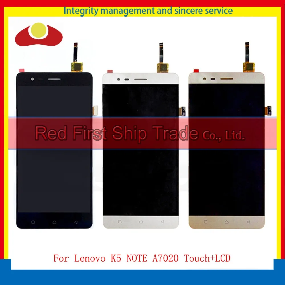 

10Pcs/lot 5.5" For Lenovo K5 NOTE A7020 Full Lcd Display With Touch Screen Digitizer Assembly Complete Black White Gold+Tracking