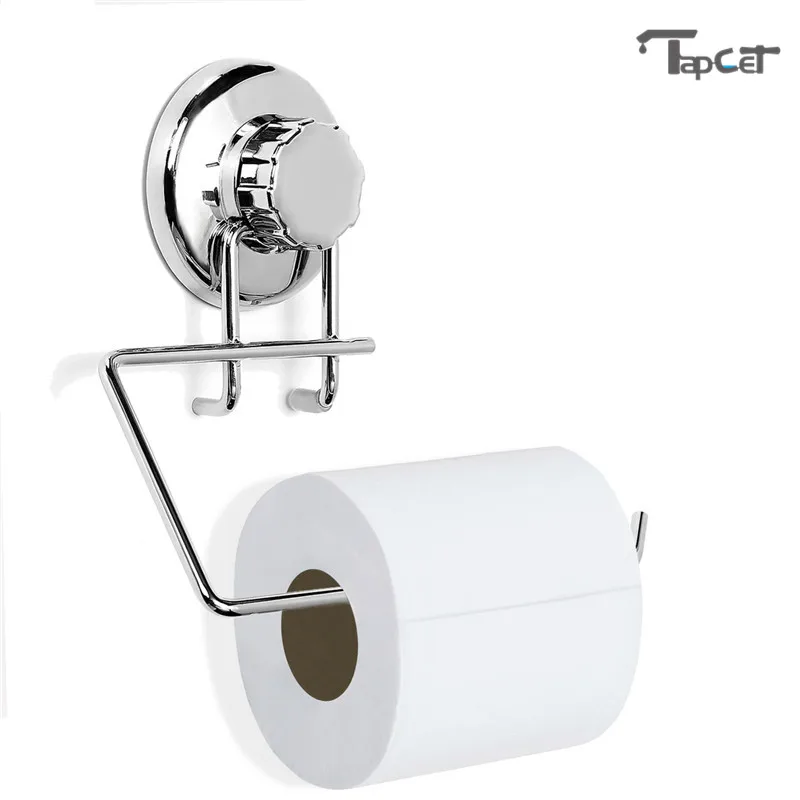 TAPCET poderoso tonto de los titulares de papel copa de succión al vacío de baño percha de papel rollo de papel tejido titular estante de toalla