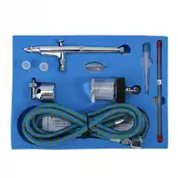 Dual Action Airbrush Kit 0.2mm/0.3mm/0.5mm Needle Spray Gun Paint Art 134K