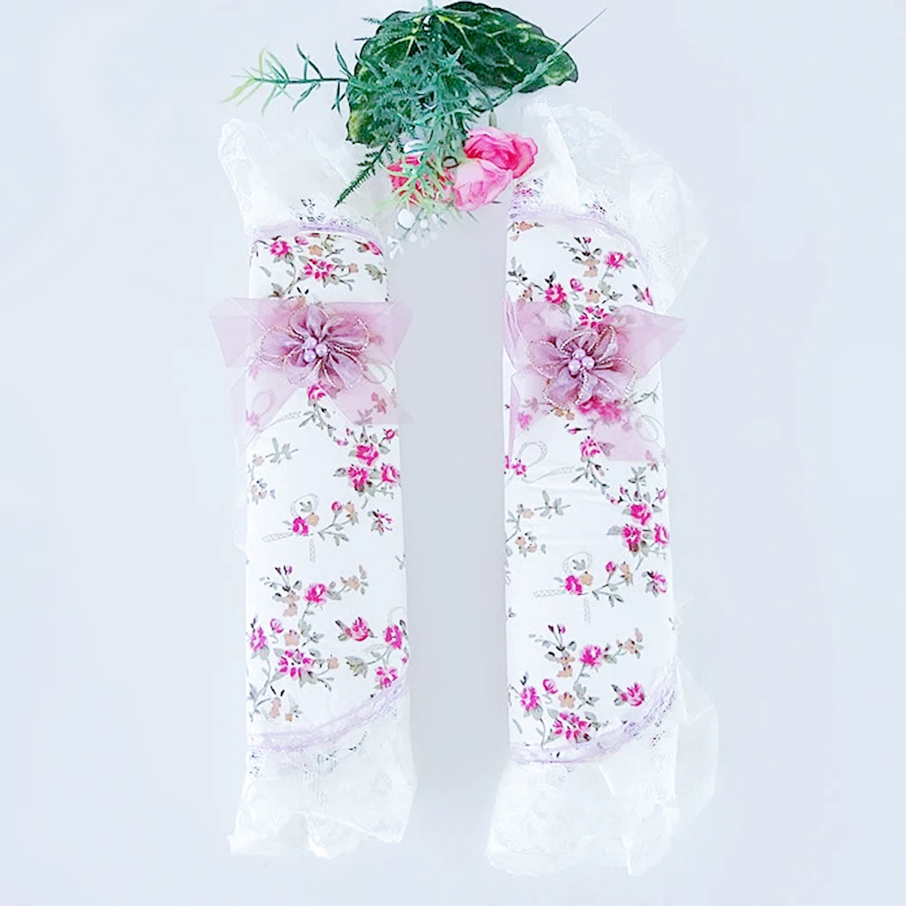 1 Pair Floral Printed Refrigerator Handle Cover Decorative Pastoral