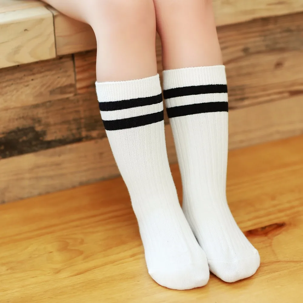 2018 Spring Summer Children Girls Pure Cotton Fashion Stripe Socks
