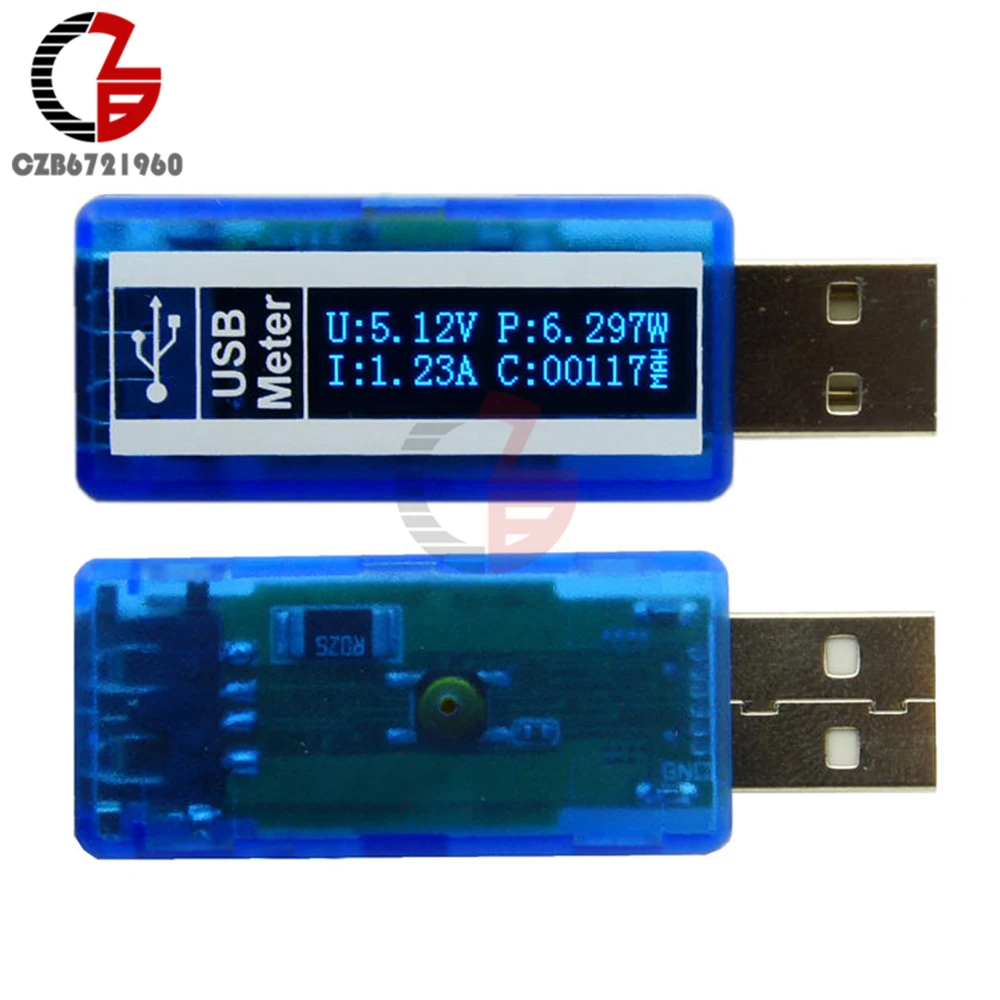 USB Цифровой вольтметр амперметр измеритель мощности емкости батареи|Измерители