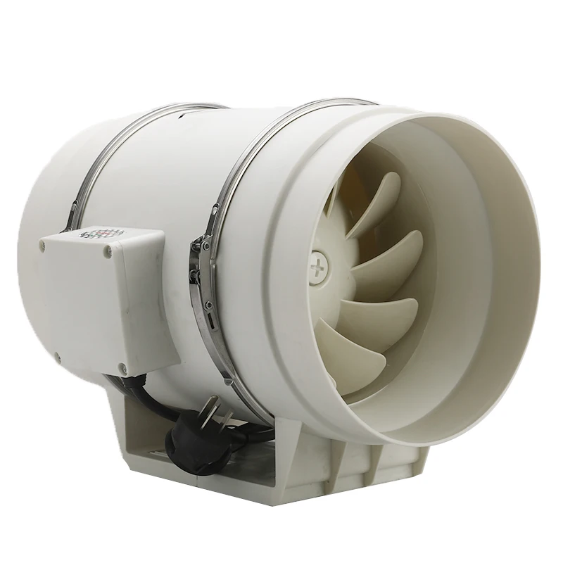  4/6/8 Inch ABS Exhaust Fan Bathroom 220V Home Silent Inline Pipe Duct Fan Extractor Ventilation Kit - 4000031937109