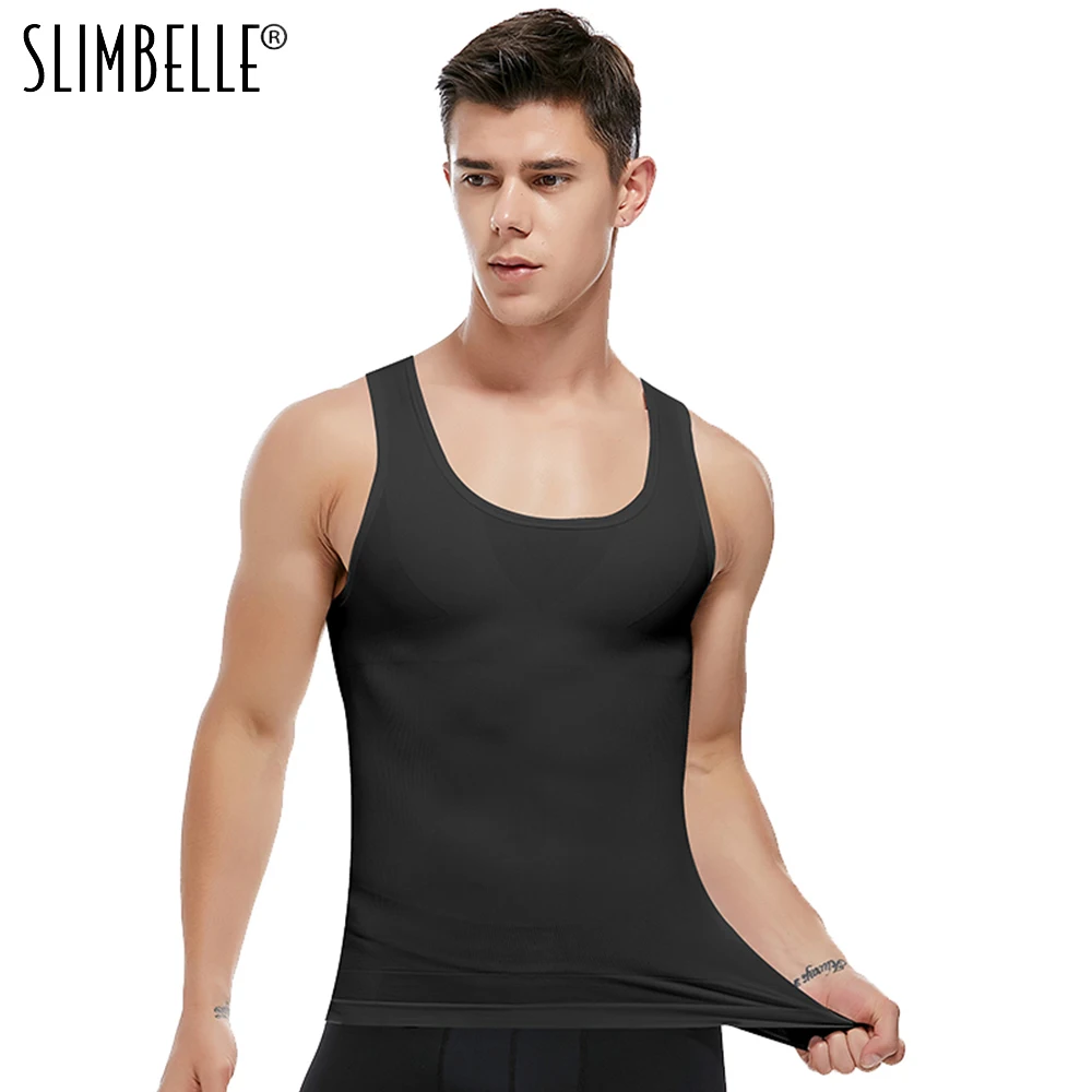 Утягивающий мужской формирователь осанки жилет Топ Мужской для живота корректор компрессионный корпус жиросжигатель грудь животик рубашка