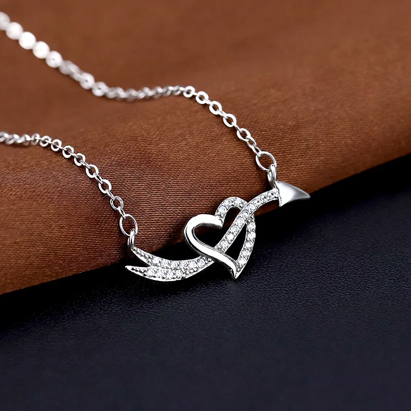 LUKENI Модные украшения мода имитация Медь Arrow Pierced сердце кулон в форме сердца