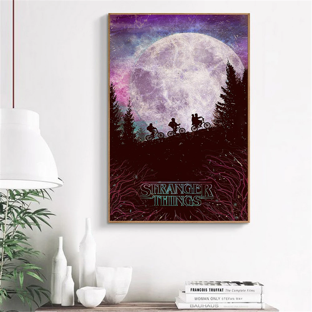 Постер с фильмом Stranger Things винтажный абстрактный холст настенное украшение