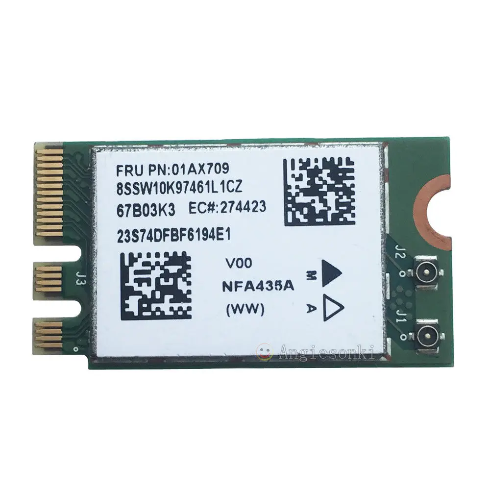 Оригинальная WLAN карта WIFI + Bluetooth 4 1 Atheros QCNFA435 AC NGFF 802.11ac FRU 01AX718 /01AX709 /00JT477 для lenovo|wlan