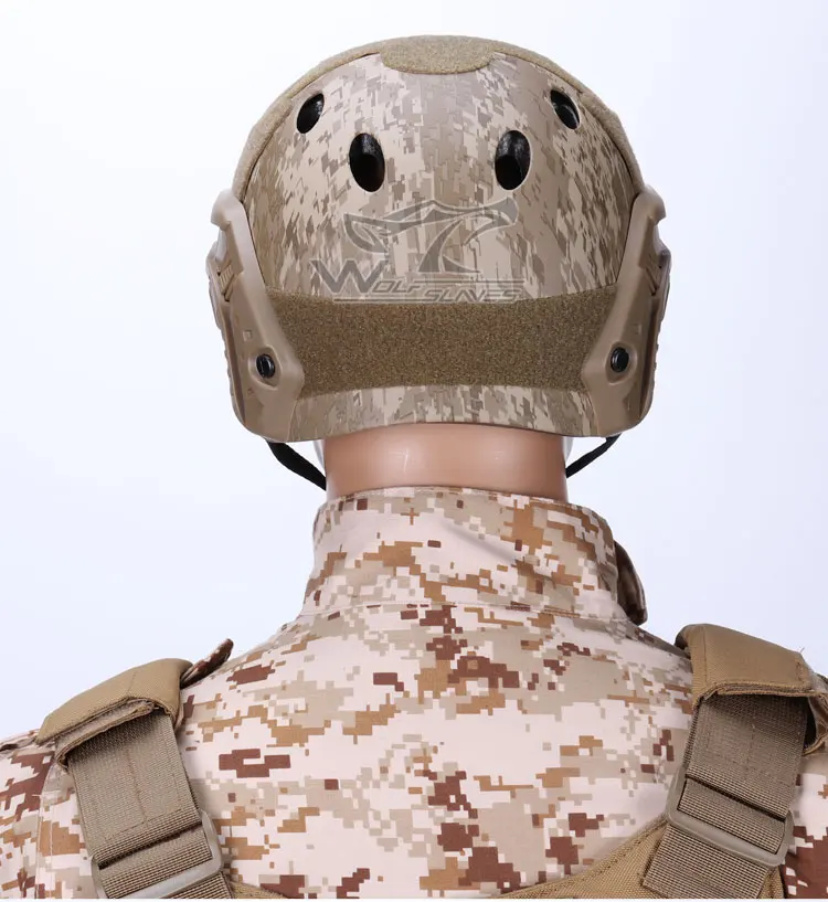 БЫСТРО Тактический шлем Военная Униформа PJ версия Airsoft Шлем Пейнтбол защиты головы Wargame головы Шестерни Принадлежности для охоты