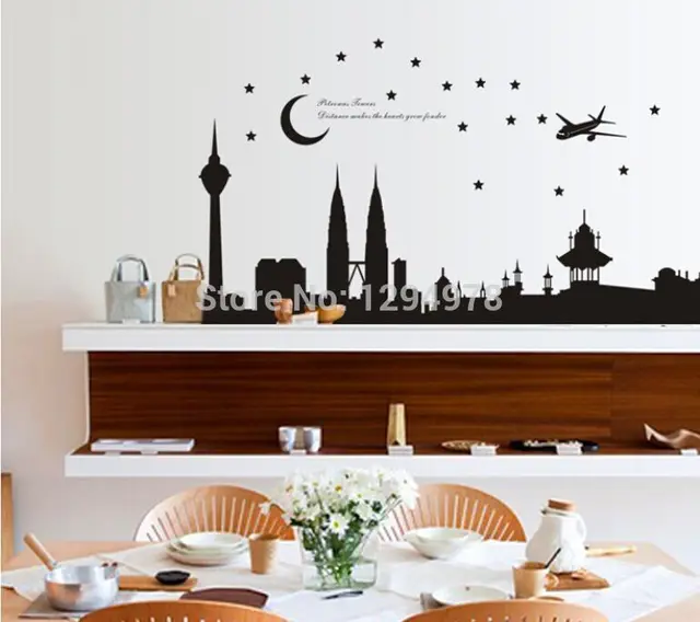 free shipping home decor malaysia petronas twin towers moon and