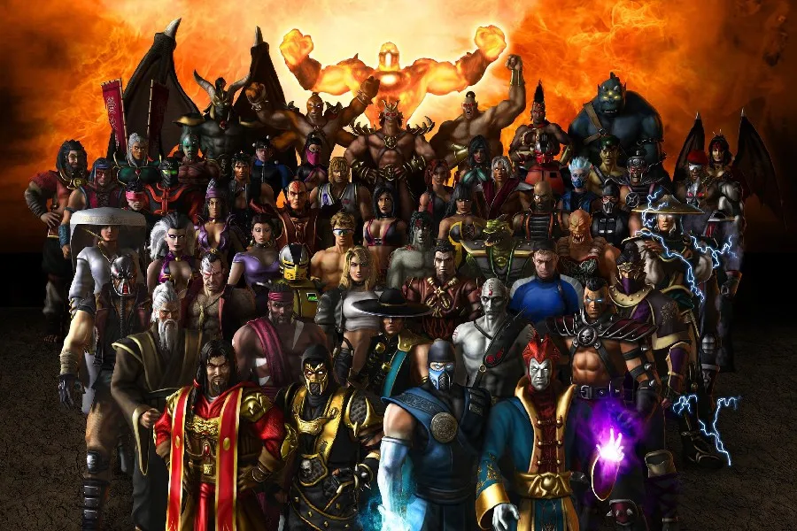 

all characters in the game mortal kombat poster silk fabric cloth print wall sticker Wall Decor custom print
