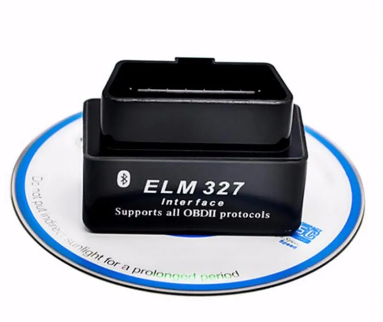 Горячая продажа черный Мини ELM327 V2.1 Bluetooth OBD II OBD2 ELM 327 для IOS/Android считыватель кодов