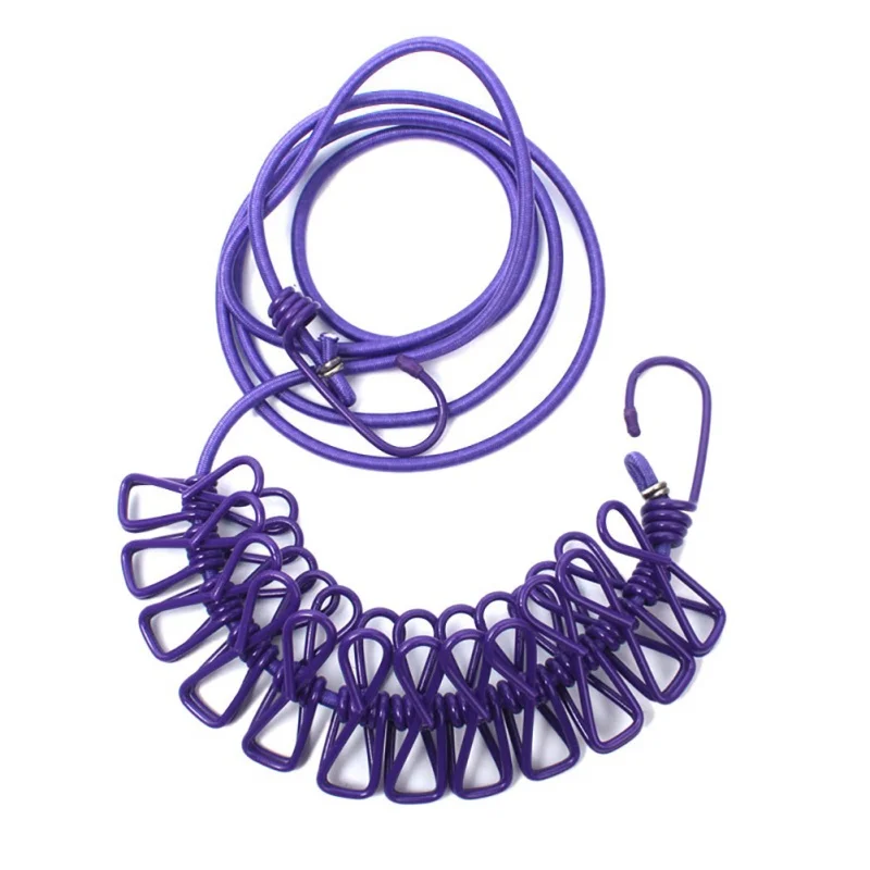 

Outdoor outdoor home color clothesline 12 clip outdoor camping accessories gadgets camping equipment
