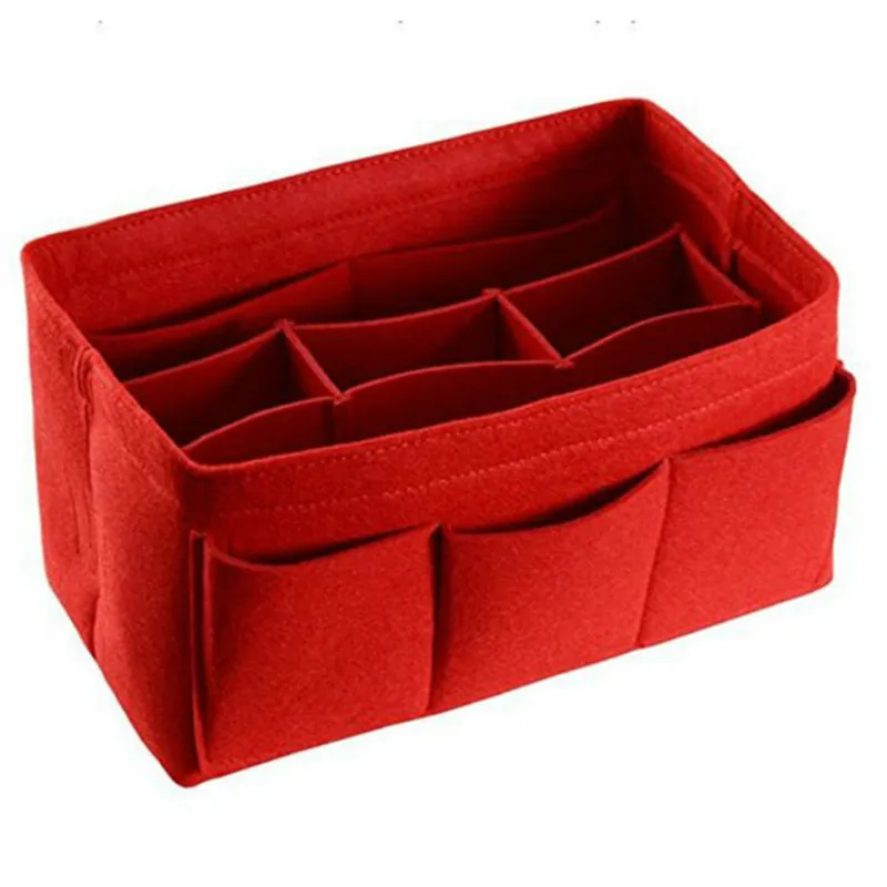 

Multi-functional Felt Makeup Bag Organizer Insert Bag Handbag Organizer Insert Travel Cosmetic Bag Women Toiletry Storage Bags