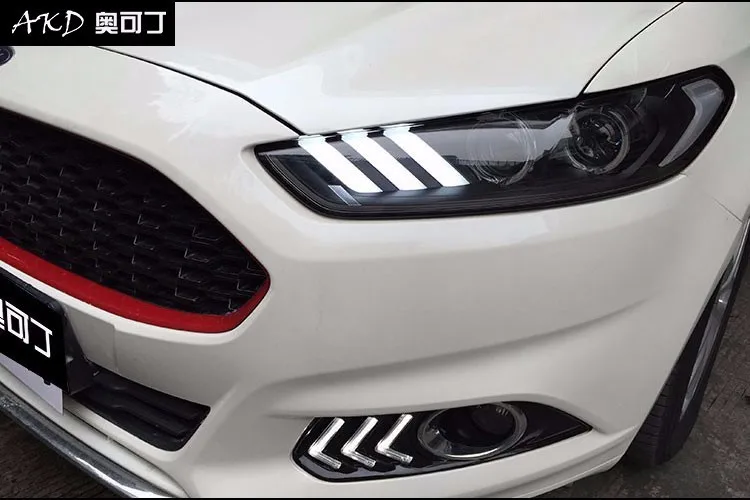 KOWELL автомобильный Стайлинг для Mondeo фары 2013 Fusion светодиодный фонарь DRL Bi Xenon объектив Высокий Низкий луч парковка