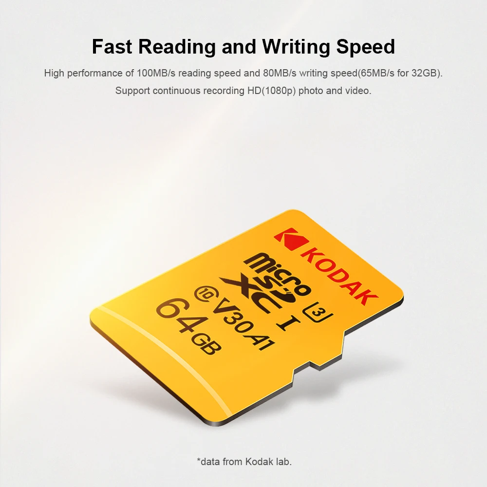 Kodak высокоскоростной Micro Sd 32 Гб 64 Гб 128 ГБ 256 ГБ TF/SD класс 10 U3 4K карта памяти Micro sd 512 ГБ Mecard Micro Sd карта