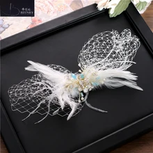 Высокое качество головные уборы кристаллы волос Свадебные шляпы жемчуг свадебный букет ручной работы для Свадебные аксессуары для невест